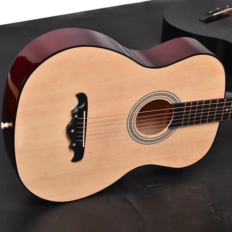 

38 inch folk guitar musical instrument beginners beginner wood guitar fillet beginner