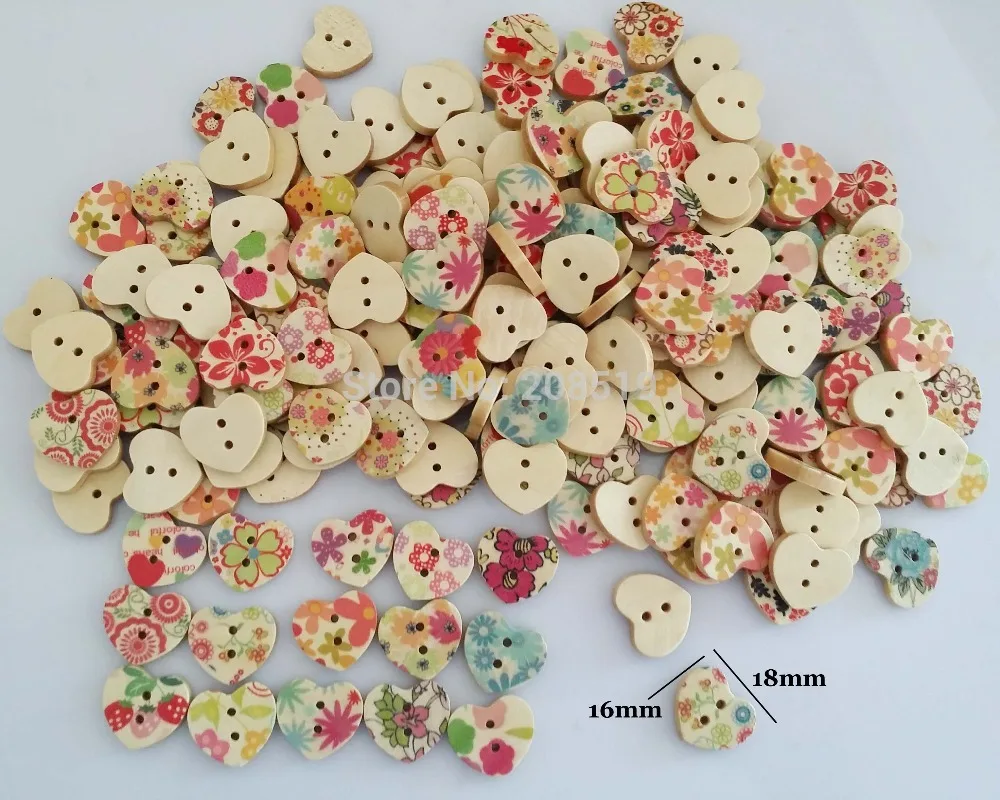 

WB045 love button 18mm painted wooden buttons 100pcs garment accessory fashion golve button wholesale