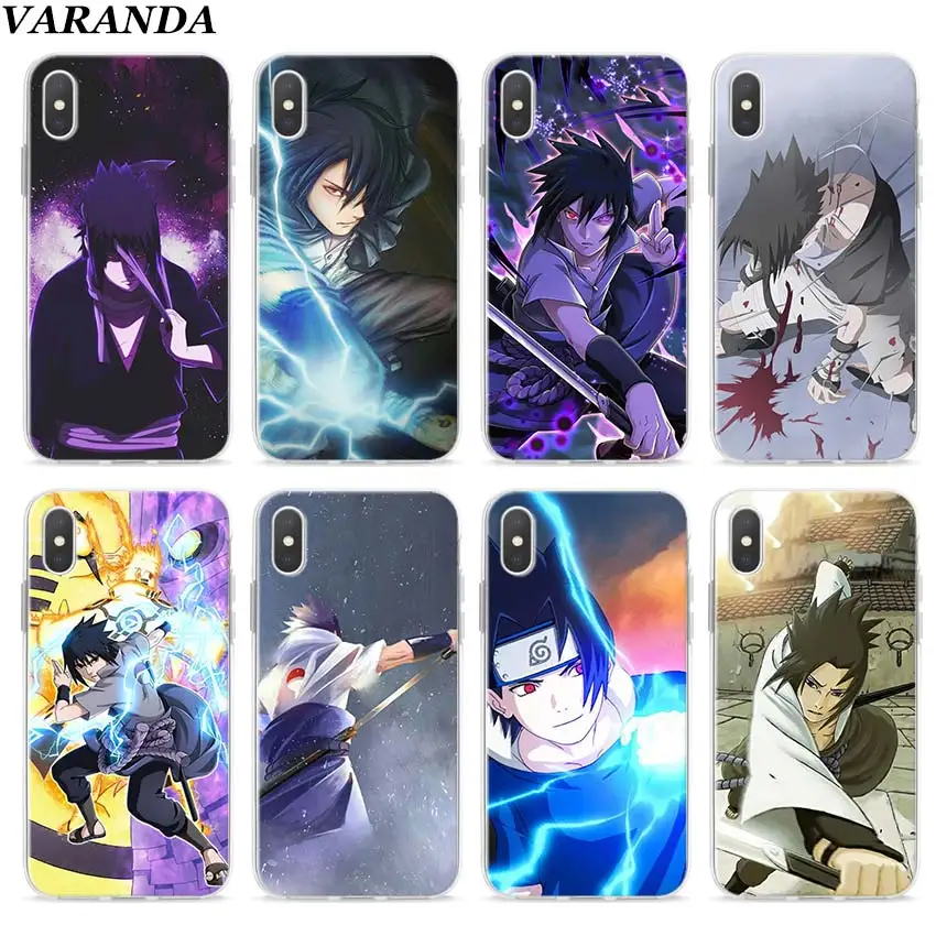 

Naruto Sasuke Art Clear Case for Apple iPhone 7 8 Plus 6 6s Plus 5 5s X XR XS MAX TPU Soft cases Coque