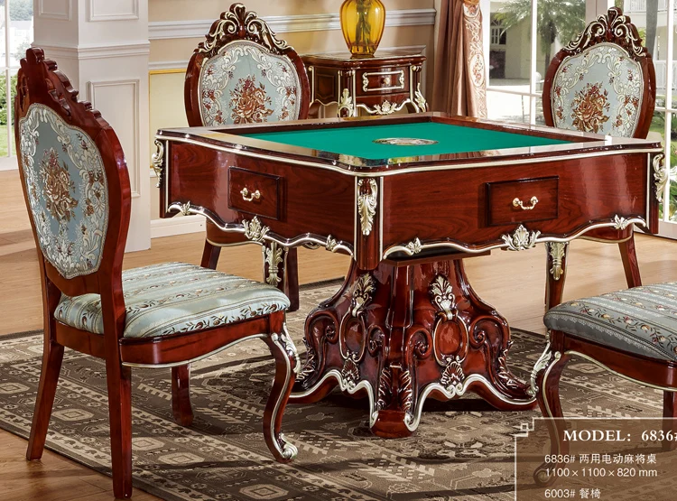 Popular used in hotel high quality luxury modern royal dining table and automatic mahjong table - 6836 Popular used in hotel high quality luxury modern royal dining table and automatic mahjong table - 6836
