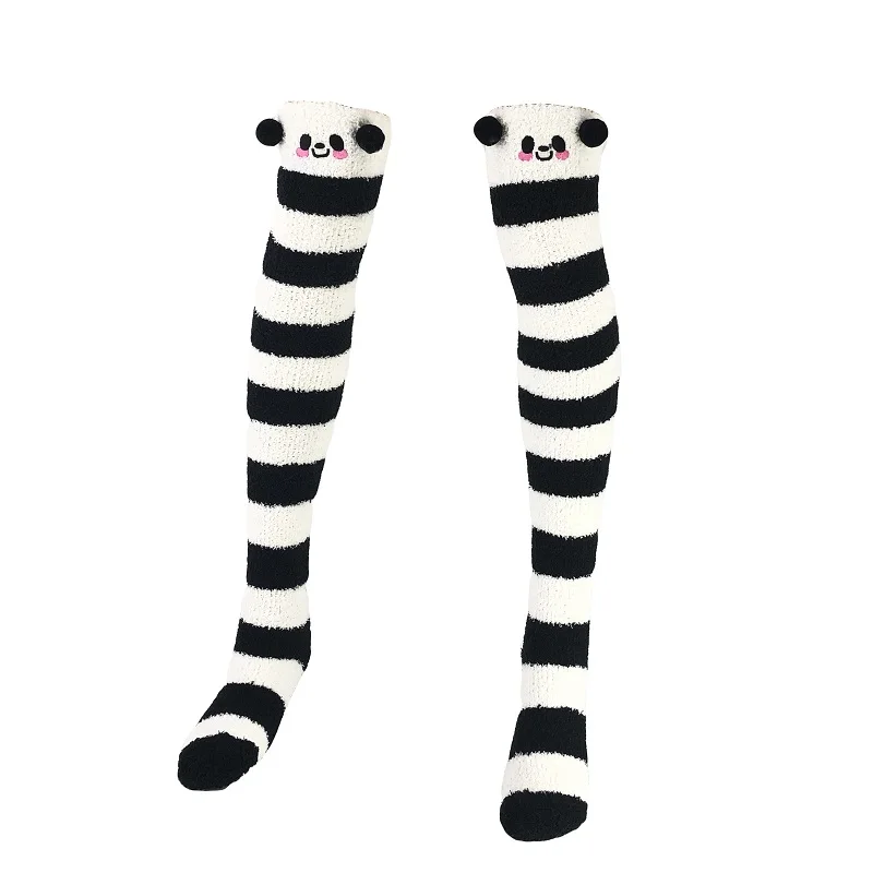 ABDL/зимние теплые носки для маленьких девочек из кораллового флиса, Гольфы с изображением животных длинные гольфы в полоску Kawaii Носки для папы и дома Ddlg