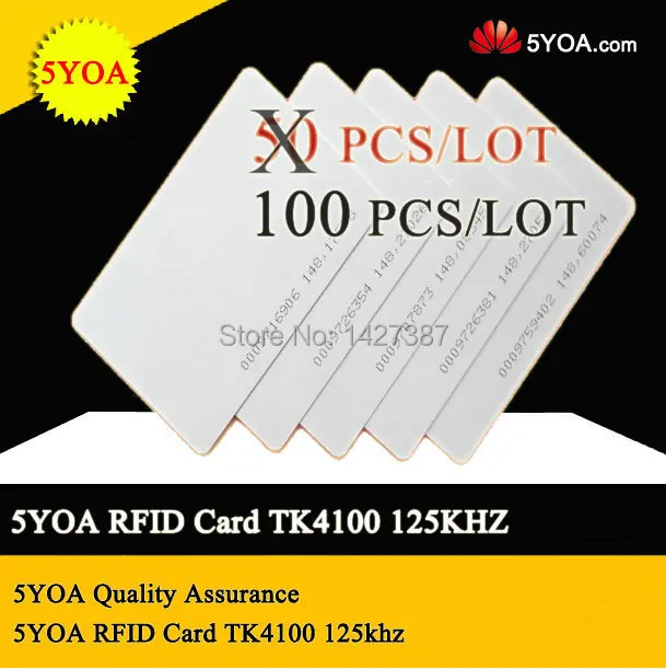 5YOA 100 шт. EM4100 125 кГц идентификационный брелок rfid метка llaveros llavero Porta Chave для карт