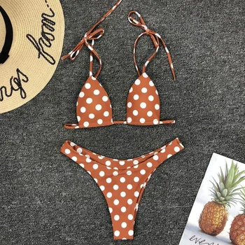 

Urifens Summer Dot Bikini 2019 Mujer Beach Swimwear Women Sexy Swimsuit Micro Low Waist Bikini Push Up Maillot De Bain LCN61
