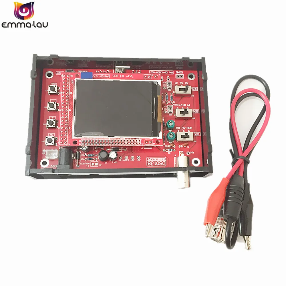 

DSO138 Open Source 2.4" TFT Digital Oscilloscope Kit (1Msps) Fully Assembled 0-200KHz Bandwidth 9V DC Oscilloscopes