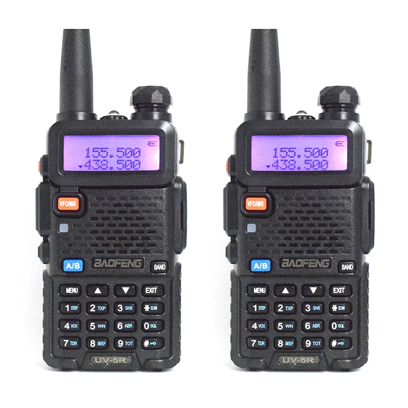 2PC BaoFeng UV 5R walkie talkie professional CB radio transceiver