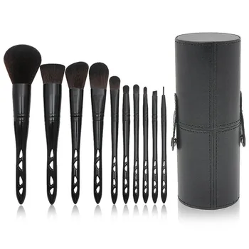 

10Pcs Makeup Brush Set with bag Cosmetic Tool Powder Cheek Eyeshadow Eyeliner Brow Blending Eyebrow Make Up Brushes 2019