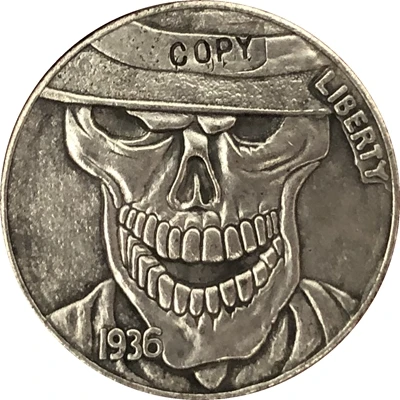 

Hobo Nickel 1936-D 3-LEGGED BUFFALO NICKEL COIN COPY Type 4