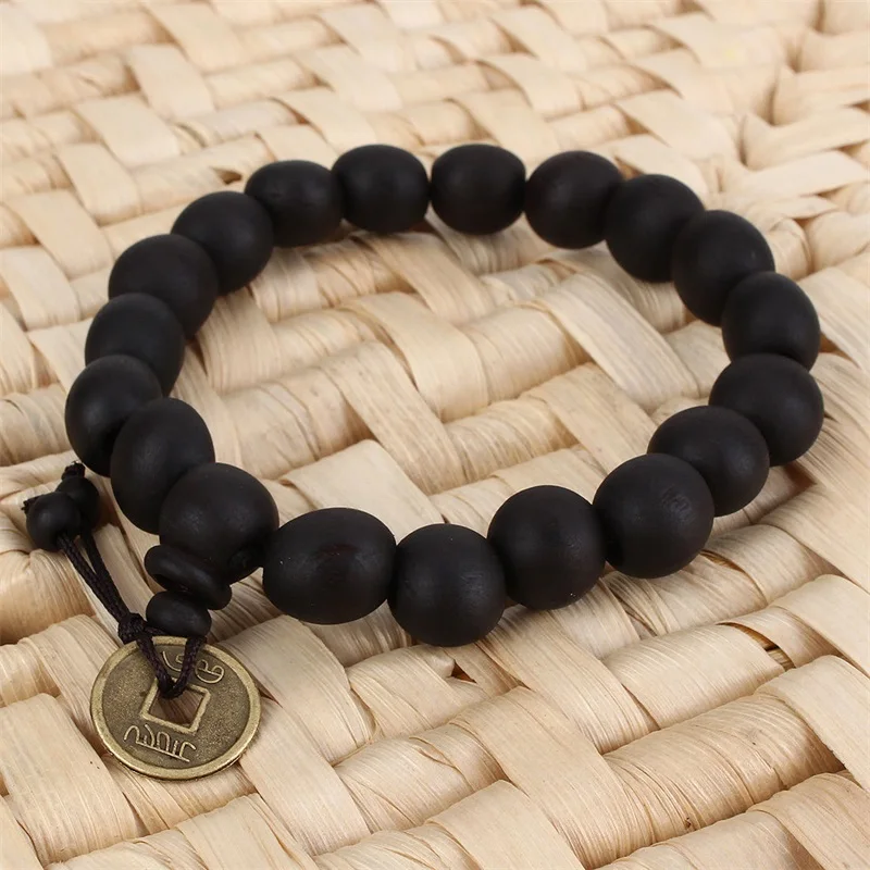 

2018 10MM Wood Buddha Buddhist Beads Bracelets Tibet Mala Bangle Wrist Band Jewelry Unisex Fashion Charm Strand Bangles