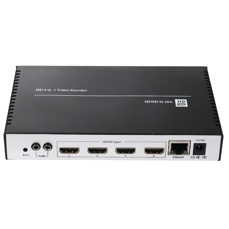 4 канальный видеокодер H.264 H.265 HDMI IP 1080P @ 60fps Live широковещательный кодер HTTP HLS UDP RTSP RTMP