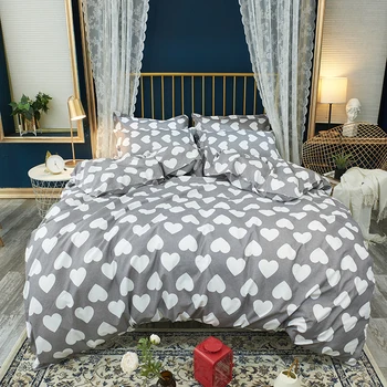 

BEST.WENSD Comforter grey bedclothes bed linen Cotton Bedding set Winter bedsheets duvet cover sets jogo de cama dekbedovertrek