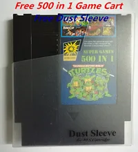 Super Jeu Livraison 500 en 1 Jeu Panier, 72 Pins Jeu NES Cartouche de Remplacement Coque En Plastique, livraison Poussière Manches