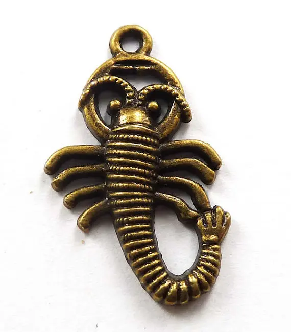5pcs Antique Bronze Scorpion Charm Pendants 18x29mm B506in Pendants