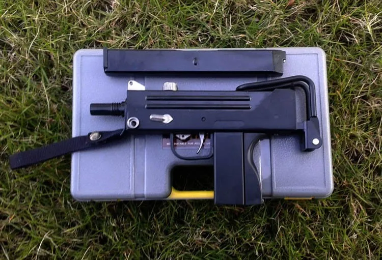 1:2.5 масштаба поддельные серый цвет с красноватым отливом США m10 MAC 10 винтовка