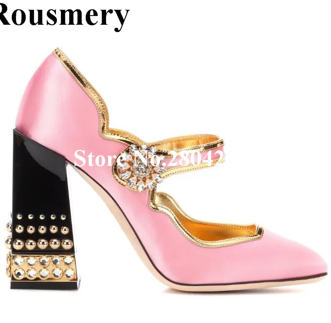 pink square heels