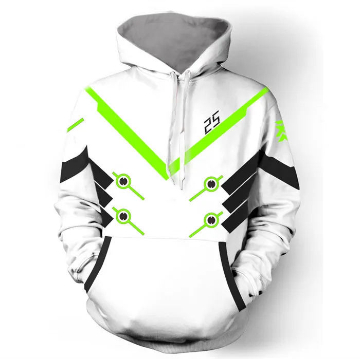 Game Overwatch OW Logo Hoodie Jacket Cosplay Luminous Casual Sweatshirt Coat