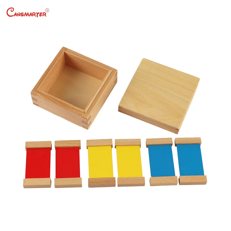  Sensory Wooden Color Tablets 1st Box Montessori Toys and Games Colored Board 6 Pieces Educational T - 4000001487857
