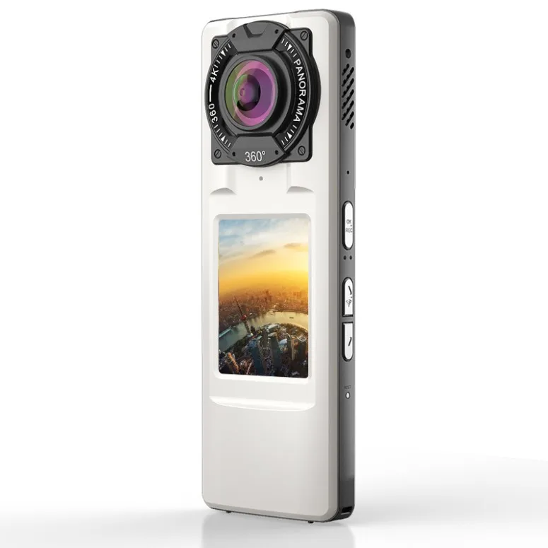 

4K Ultra HD WiFi 360 Degree Video Camera VR Camera Handheld Panoramic Video Camera with Dual Lens 2.0inch LCD Display Kamera