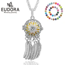 Eudora гармонии ожерелье "Ловец снов" с серебряным покрытием, ангел, абонент, медальон с цветком подвеска fit 18 мм ПЕРЕЗВОН МЯЧ Mexcain Bola K258