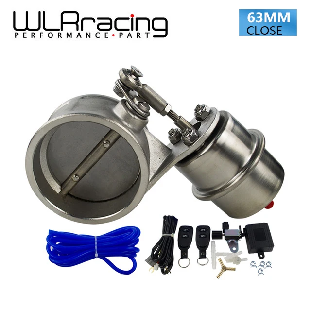 WLRING Exhaust Control Valve With Vacuum Actuator Cutout 2 5 63mm Pipe CLOSED with ROD with