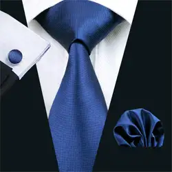Сплошной синий шелковый галстук Наборы для ухода за кожей Свадебная вечеринка Бизнес галстук старинные галстук fa-326
