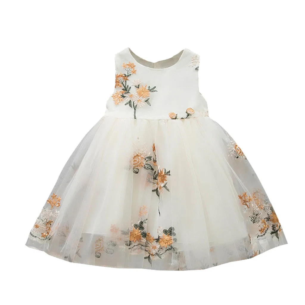 

Baby Girl dress Summer Dresses Girl Princess Party wedding infant Toddler Tulle tutu Clothes birthday Dress vestidos bebes 4
