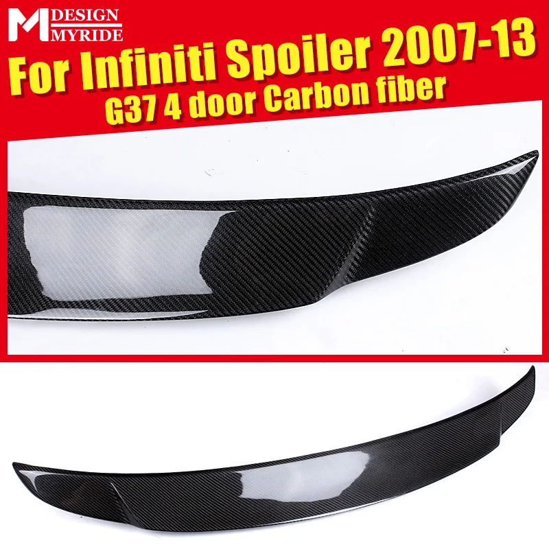 

For infiniti G37 4-Door Rear Spoiler Tail High-quality Carbon Fiber Rear Trunk Spoiler Tail Wing car styling Accessories 2007-13