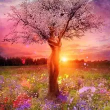 4010 Femme Arbre-сделай сам краска по номерам