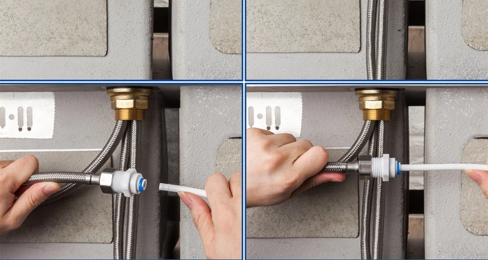 Frap New Black Kitchen Faucet Seven Letter Design 360 Degree Rotation with Water Purification Features Double Handle F4352-7