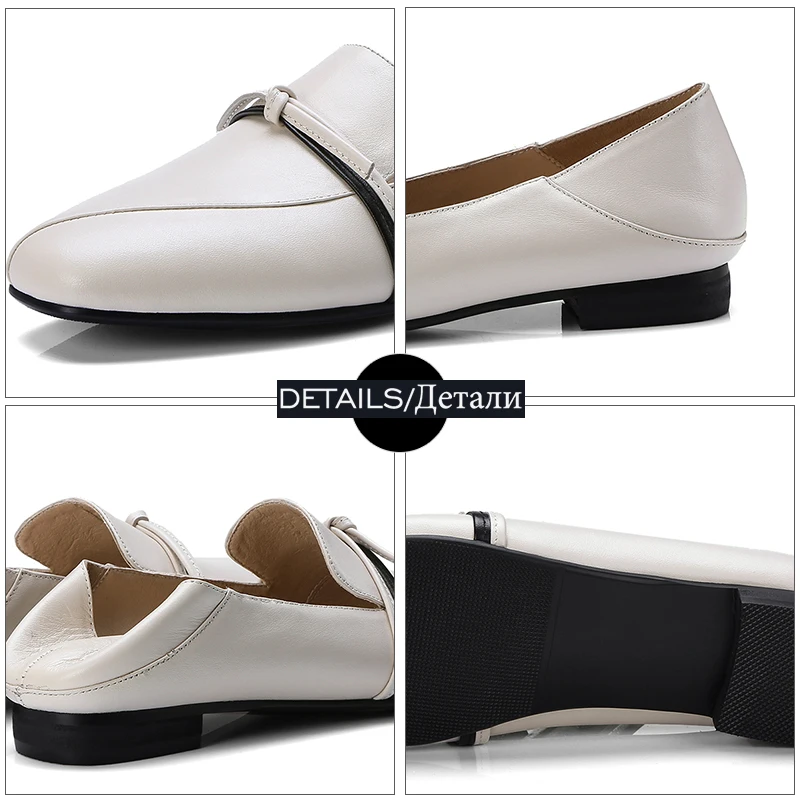 Noir Bout Plate Femme 2019 Chaussures Wetkiss Nouveau Femmes Liée brown Appartements Carré En Croix Semelle beige Printemps Mules Véritable Cuir 8qFqT6