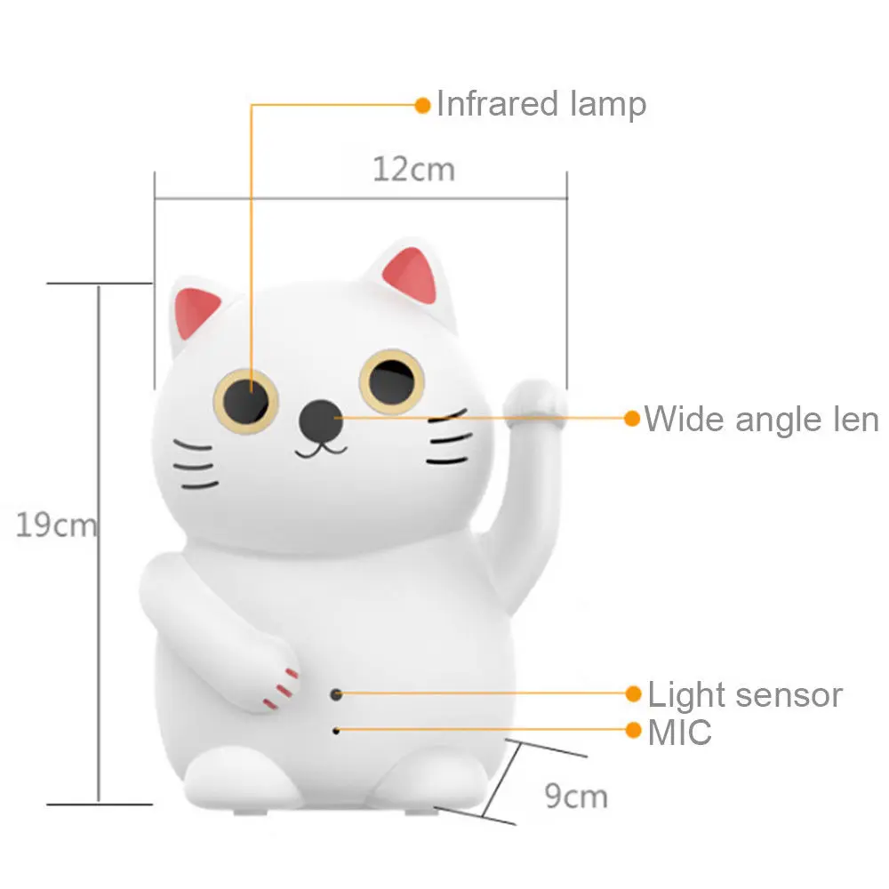 

HD 1080P WIFI camera wireless security IP camera home office lucky cat cloud storage infrared night vision video surveillance