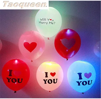 

10pcs LED Balloon Light Ball Luminous Latex nitrogen Balloons Halloween Decor Wedding Birthday Party Supplies Cartoon hat