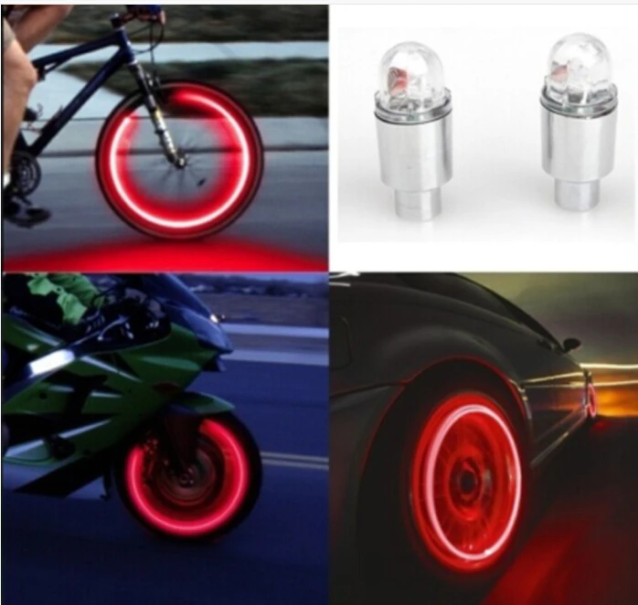 

Auto Accessories Bike Supplies Neon Car Motorcycle Wheel Tyre Valve Cap Flash LED Light Lamp Accessories Auto Car-styling #P1