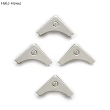 50 pezzi tono argento tondo modello libro Scrapbooking album cartelle scatole borse protezioni angolari in metallo 20x15mm(6/8