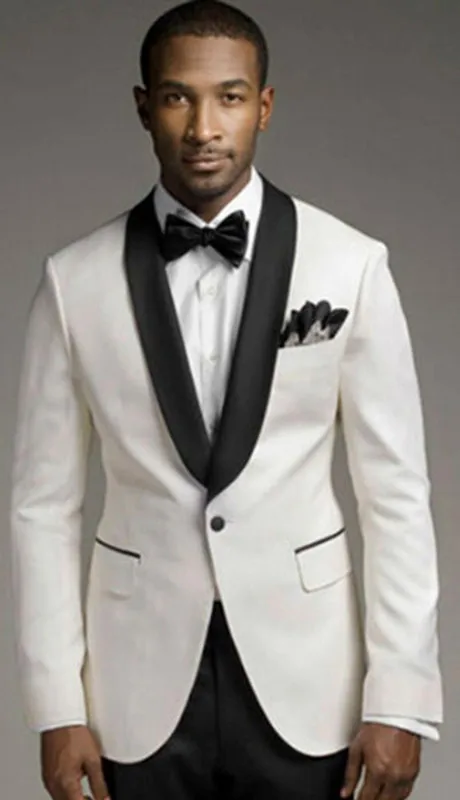 2017 Modern Men Suits Ivory Shawl Lapel Wedding Tuxedo Groomsmen 2017 Modern Men Suits Ivory Shawl Lapel Wedding Tuxedo Groomsmen Custom Business Jacket Pants Tie In From S Clothing Accessories On