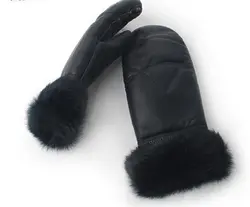 Мода 2017 Прихватки для мангала запястье палец водительские перчатки Твердые взрослых без пальцев Варежки из натуральной кож