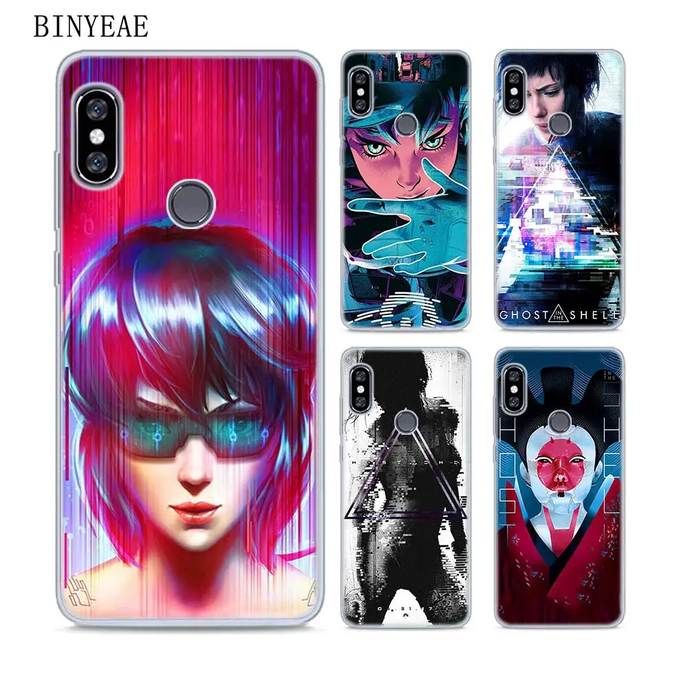 

BINYEAE ghost in the shell Soft TPU Transparent Case Cover for Xiaomi Mi Redmi Note A1 A2 4X 5 5A 4 4A 3 3S Plus