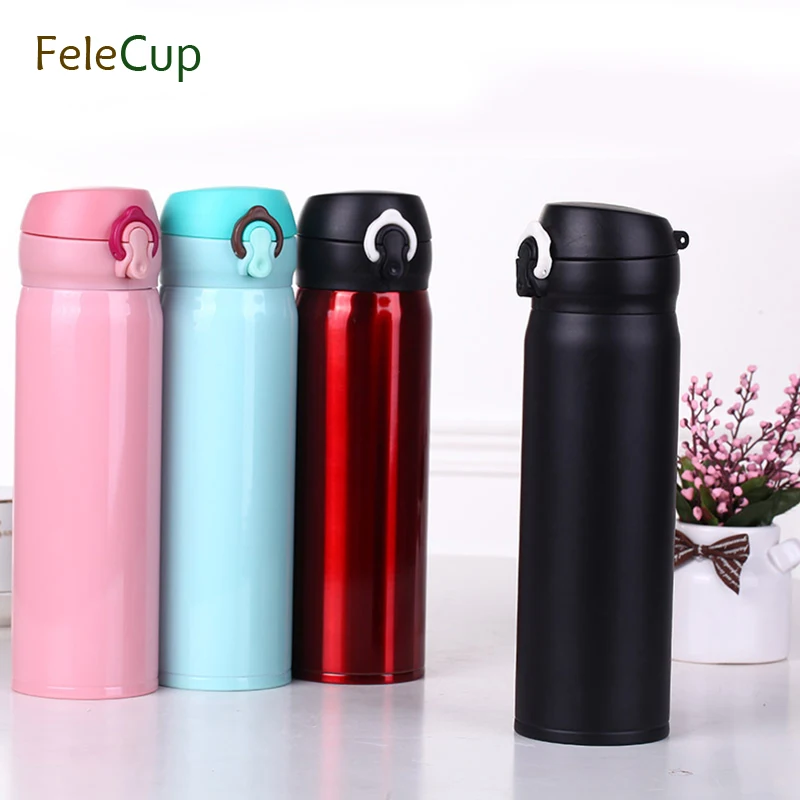 FeleCup 500ml Thermos Cup Stainless Steel Water Cup Vacuum Flasks