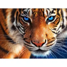 2015 Real New 3D DIY Diamant Malerei Tiger Gesicht Handwerk Leinwand Öl Scroll Dimensional Stickerei Kreuzstich Kostenloser Versand