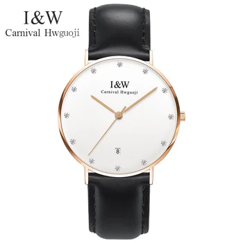 

2018 Fashion Top Brand Luxury CARNICAL Quartz Watch Men Casual Quartz-watch Stainless Steel Women Dress Fashion Leather Montres