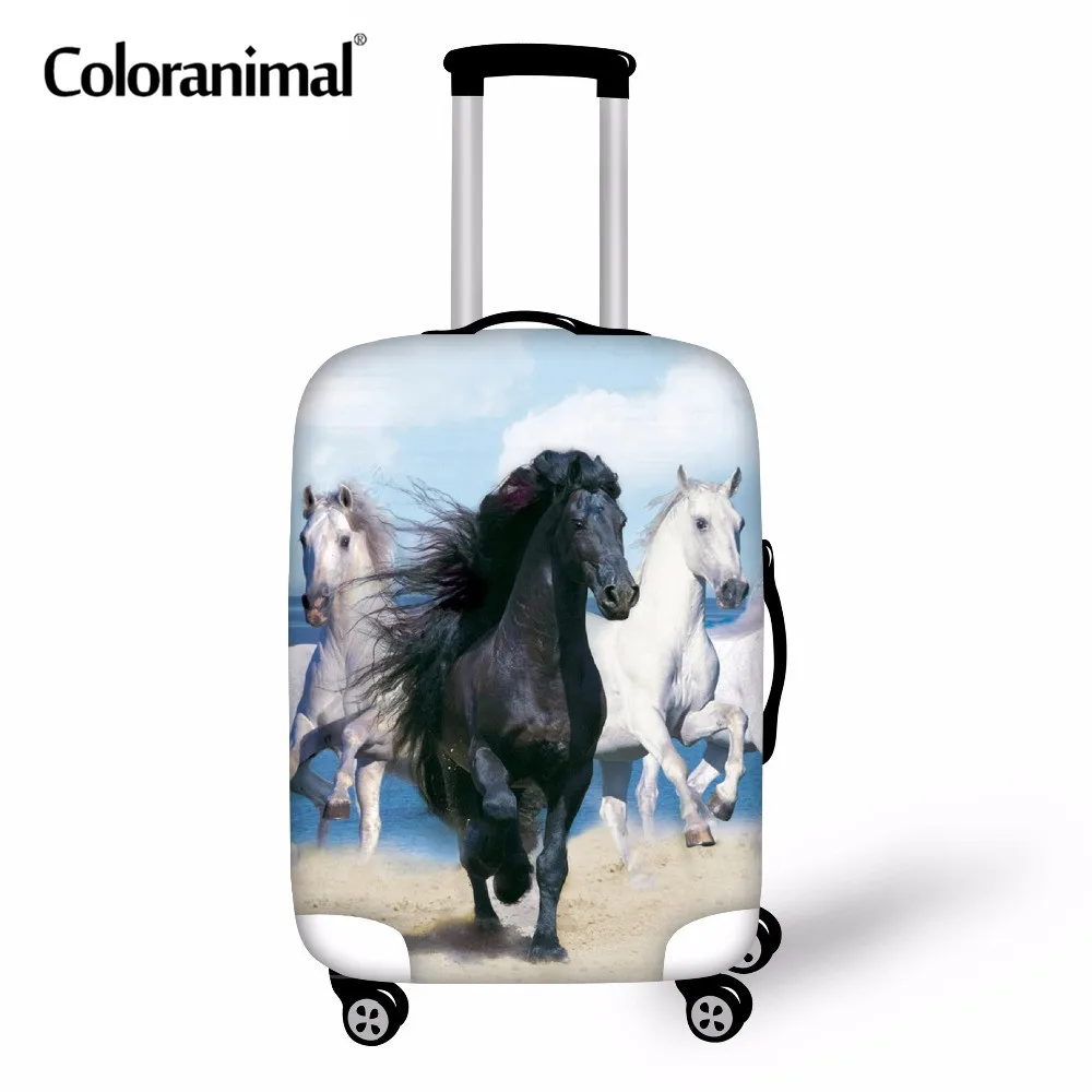 Водонепроницаемый чехол для багажа Coloranimal с 3D принтом в виде коня 18 30 дюймов путешествий по дороге защитный