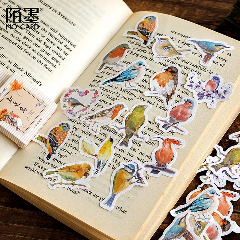 45 шт./кор. красивая птица мини бумажный стикер посылка DIY дневник декоративные наклейки альбом для скрапбукинга