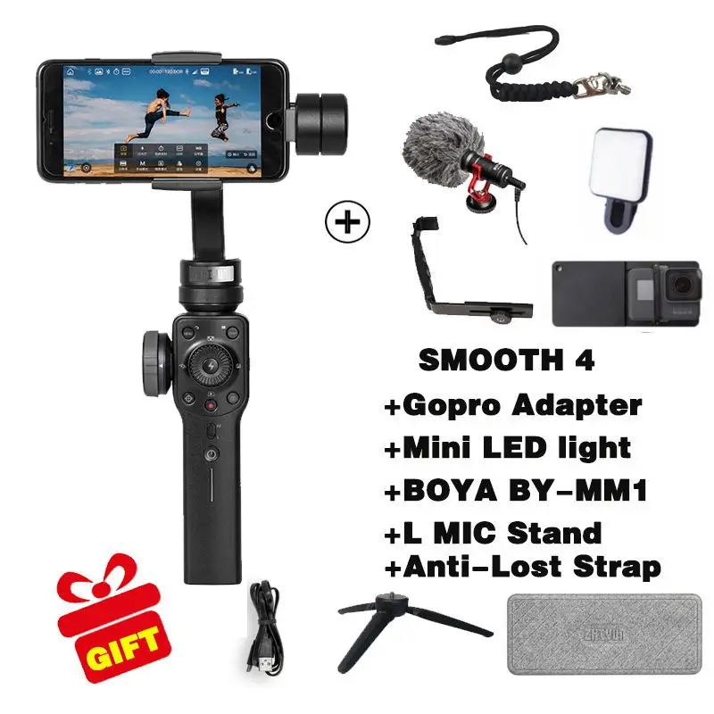 ZHIYUN smooth 4 Смартфон ручной карданный 3-осевой портативный стабилизатор для смартфона камера для iPhone Gimbal Чжи Юн - Цвет: Option 6