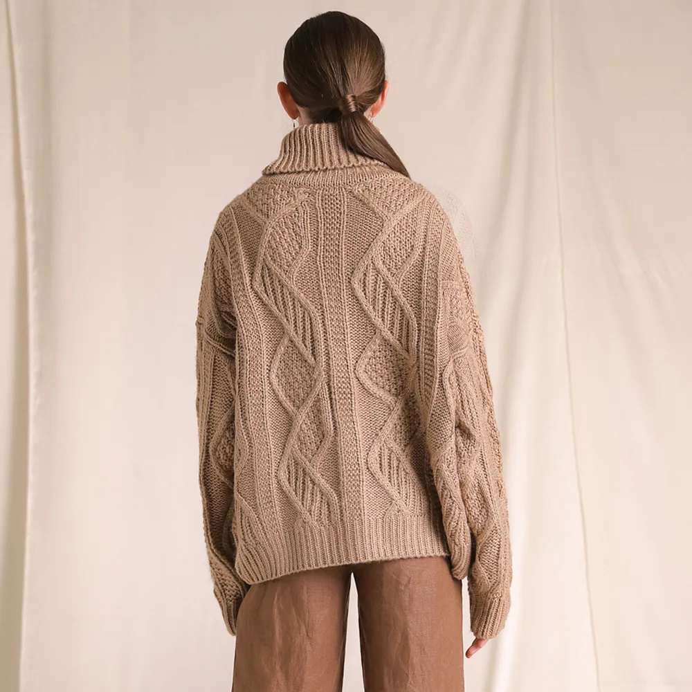 Soid turtleneck loose plus size elastic knit pulloveres sweater 2018 new women autumn winter basic thick sweater Soid turtleneck loose plus size elastic knit pulloveres sweater 2018 new women autumn winter basic thick sweater