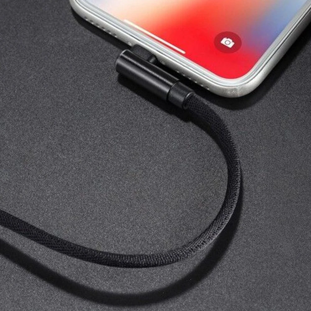 2 м Micro USB кабель 2.4A быстрое зарядное устройство USB шнур 90 градусов локоть Nylona плетеный кабель для передачи данных для samsung Xiaomi iphone Android телефон