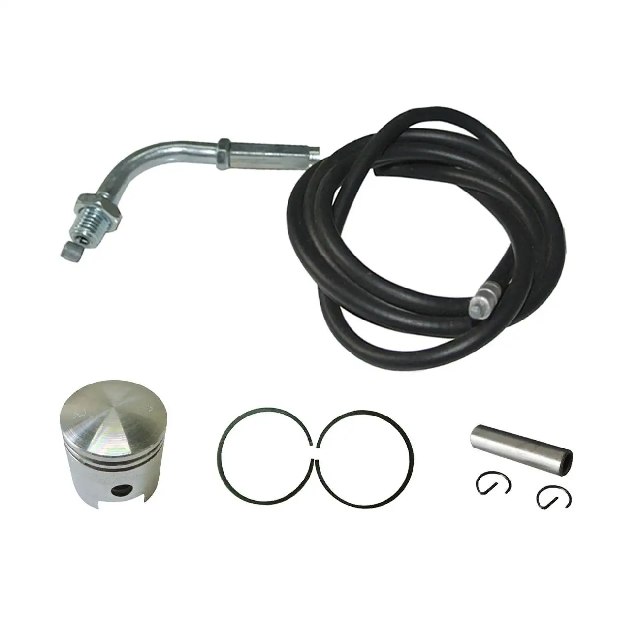 Throttle Cable&2xPiston Ring&Pin&Piston For 66/80cc Motorized Bicycle Engine