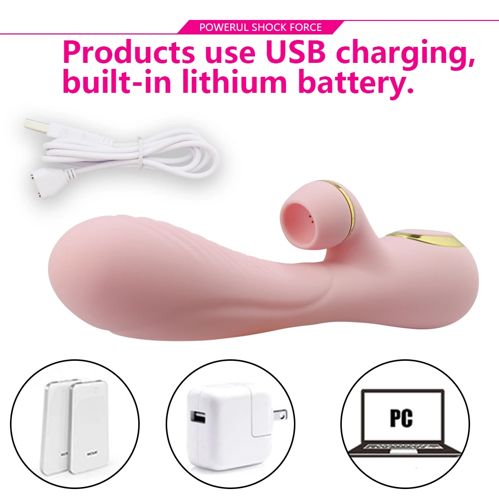 Multi -Speed Vibrating Silicone Suction Vibrator Waterproof Dual Vibration Motor Portable Sex Toys for Women Adult Toys