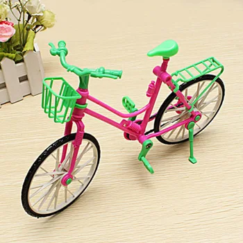 

Toy Plastic Bike Bicycle With Basket 2020 Hot Sale For Doll Outdoor Accessories New Arrivals