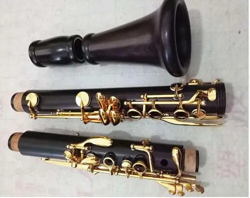 

Professional B Clarinet wood Body Gold plated keys New Case