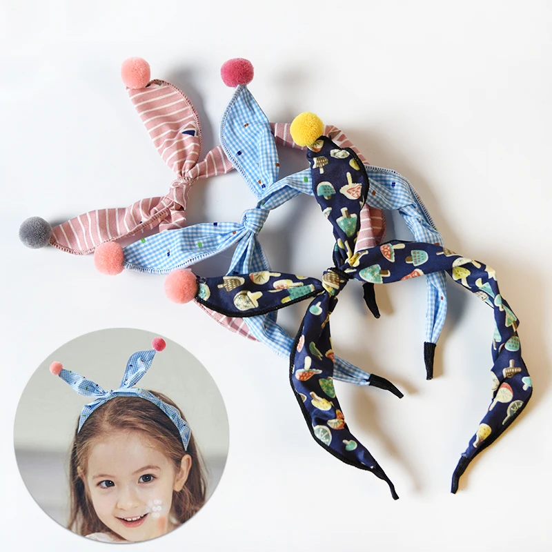 

Floral Dot Striped Bow Baby Girl Headbands Rabbit Ear Hair Hoop Girls Rabbit Ears Head Hoop Children Headdress Hair Accessories