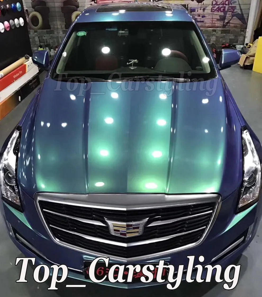 

Gloss Peacock Green Color flow Vinyl Car wrap styling shift covering Foil Film With Air bubble Free PROTWRAPS 1.52x20m 5x67ft